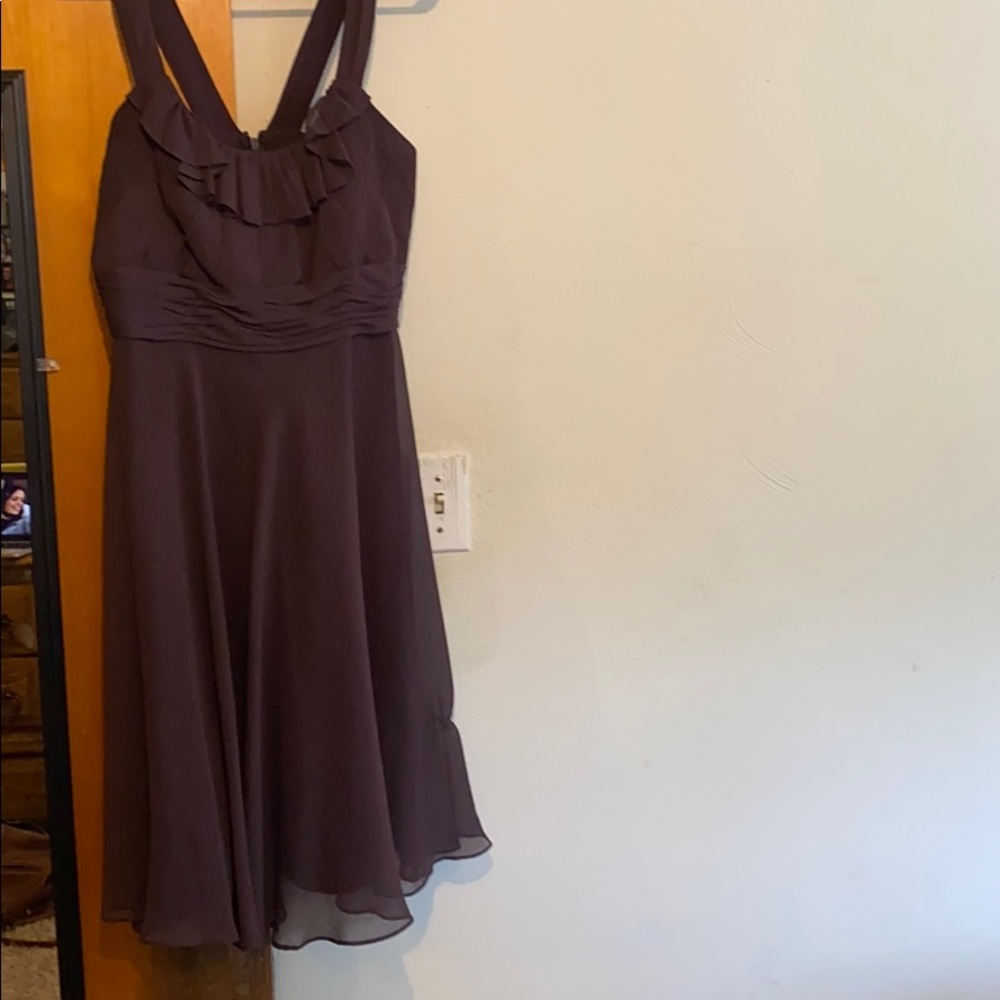 Brown, bridesmaid dress